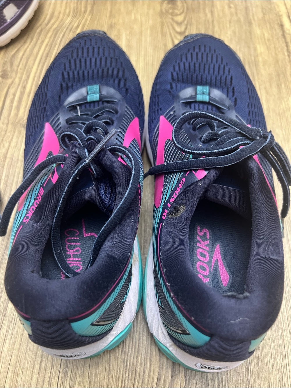 Brooks Women's Navy with Pink and Teal Running Sneakers